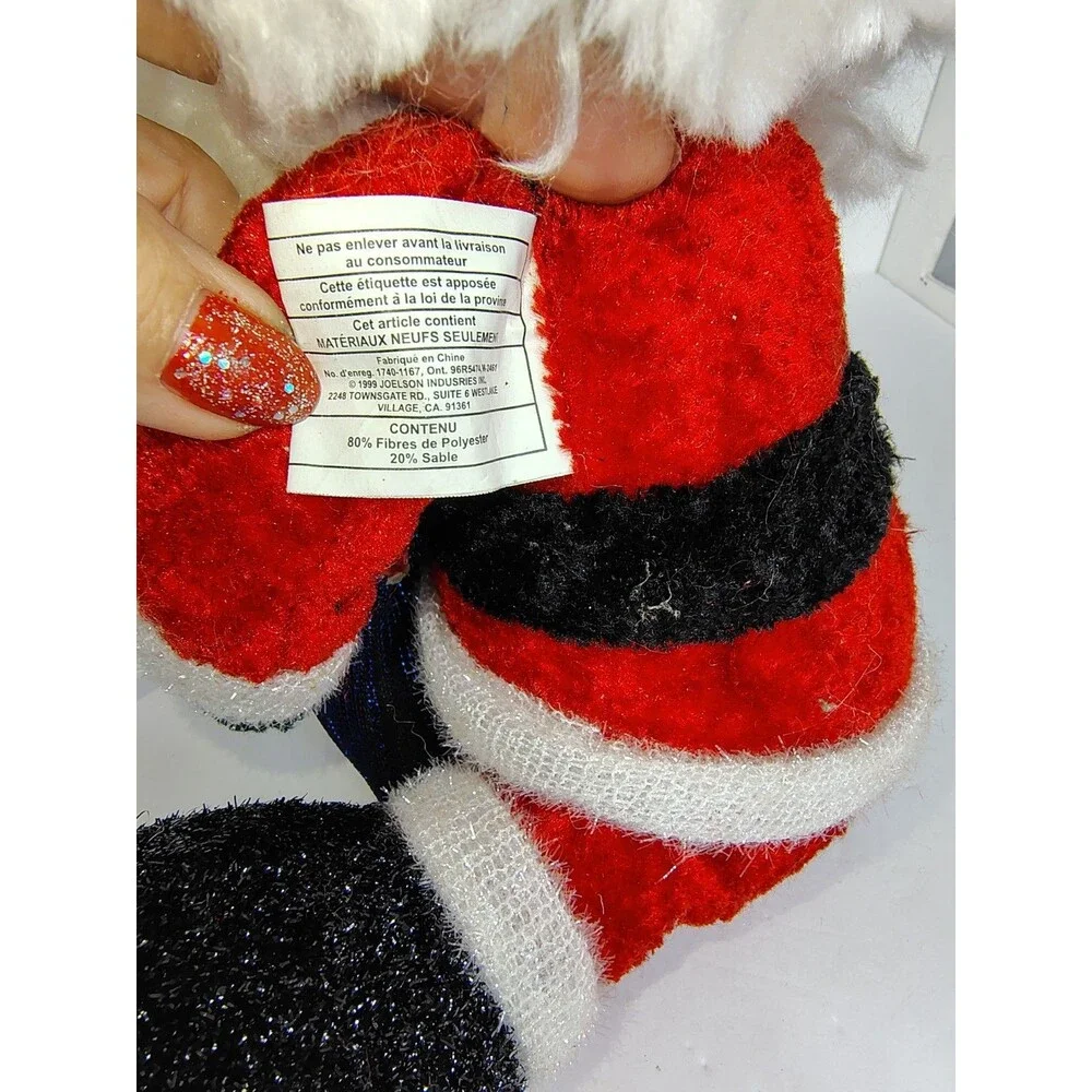 Vintage Santa Joelson Industries Christmas Holiday Home Decor Plush 12